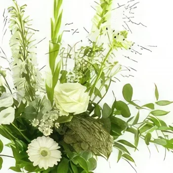 אמסטרדם פרחים- לבן כשלג זר פרחים/סידור פרחים