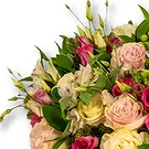 An-Najadah blomster- Myk rosa og hvit rosebukett Blomsterarrangementer bukett