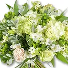 Garhoud flowers  -  Soft White Rose Bouquet with Hydrangeas Flower Bouquet/Arrangement