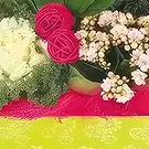 fiorista fiori di Laval- Composizione ricordo bianco, rosa, fucsia Bouquet floreale