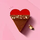 겐트 꽃- 스페인산 레드와 XL 토블레론 스위스 초콜릿 꽃다발/꽃꽂이
