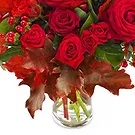 Italy flowers  -  Vibrant Red Roses & Berries Bouquet Flower Bouquet/Arrangement