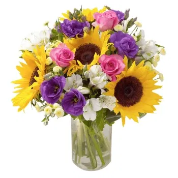 Νεάπολη λουλούδια- Μπουκέτο με ηλιοτρόπια