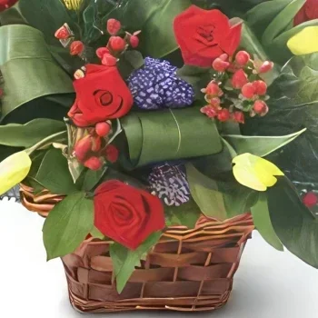 グダンスク 花- 15本の赤いバラ 花束/フラワーアレンジメント