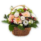 Oman flowers  -  Basket in light colors Flower Bouquet/Arrangement