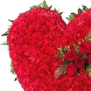 بائع زهور قرطبة- قلب أحمر باقة الزهور