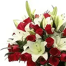 Ad Dilam blomster- Roser og liljer Blomsterarrangementer bukett