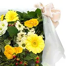 Trinidad de Quebradas blomster- Gul begravelsesbukett Blomsterarrangementer bukett