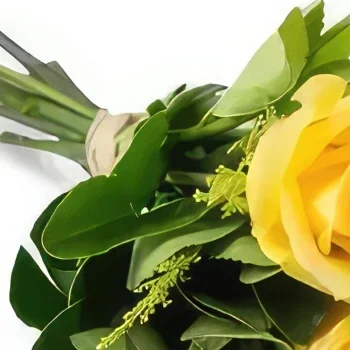 fleuriste fleurs de Fortaleza- Bouquet de 3 roses jaunes Bouquet/Arrangement floral