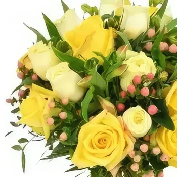 לידס פרחים- שמש זהוב זר פרחים/סידור פרחים