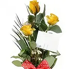 Cala Llonga flowers  -  Golden Glow Rose Ensemble Flower Bouquet/Arrangement