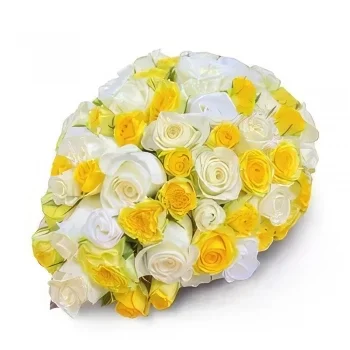 Ибиса цветя- Жълто и бяло Букет/договореност цвете