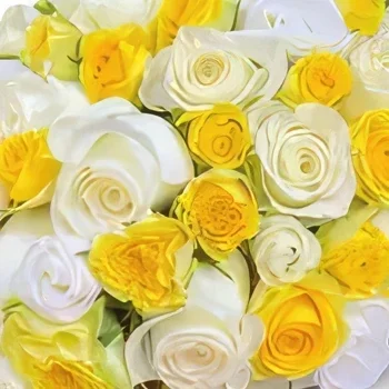 Ибиса цветя- Жълто и бяло Букет/договореност цвете