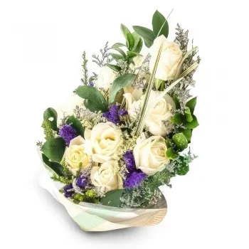 Benalmadena blomster- Soft White Tribute Blomsterarrangementer bukett