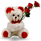 Greece flowers  -  Teddy Bear with Red Roses Flower Bouquet/Arrangement