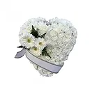 Alla andra städer blommor- vitt hjärta Bukett/blomsterarrangemang