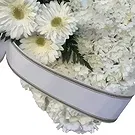 Alla andra städer blommor- vitt hjärta Bukett/blomsterarrangemang