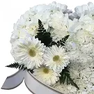 Alla andra städer blommor- vitt hjärta Bukett/blomsterarrangemang