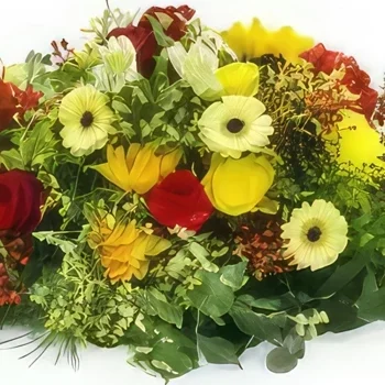 flores Marsella floristeria -  Raqueta de flores de colores de Tucídides Ramo de flores/arreglo floral