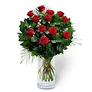 Cala Llonga flowers  -  Classic Red Rose Ensemble Flower Bouquet/Arrangement