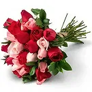 Santa Maria flowers  -  Bouquet of 32 Two-Color Roses Flower Bouquet/Arrangement