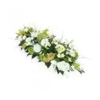 fiorista fiori di bordò- Top della bara di Ulisse bianco e verde Bouquet floreale