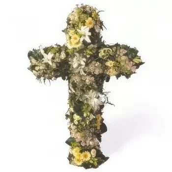 Paríž kvety- Univerzálny smútočný kvetinový kríž Aranžovanie kytice
