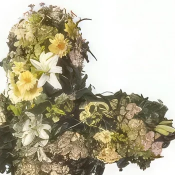fleuriste fleurs de Bordeaux- Croix en fleurs de deuil Universel Bouquet/Arrangement floral