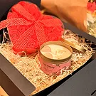 Ehrensdorf blomster- Romantisk gavesett: stearinlys og blomst Blomsterarrangementer bukett