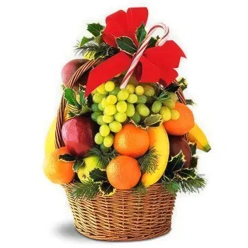 Serbia  - Vibrant Assorted Fresh Fruit Basket 