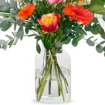 fleuriste fleurs de La Haye- Mélodie de charme de corail Bouquet/Arrangement floral