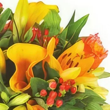 Бордо цветя- Портокалов букет изненада от цветар Букет/договореност цвете