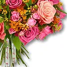 Garhoud flowers  -  Vibrant Hot Pink and Orange Rose Bouquet Flower Bouquet/Arrangement