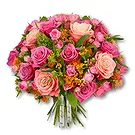 Garhoud flowers  -  Vibrant Hot Pink and Orange Rose Bouquet Flower Bouquet/Arrangement