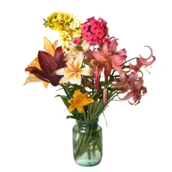 fiorista fiori di Sardinia- Bouquet Con Gigli Arancioni