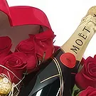 Benalmadena flowers  -  Red Love Flower Bouquet/Arrangement