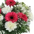 Ibiza flowers  -  Red & White Petals Flower Bouquet/Arrangement