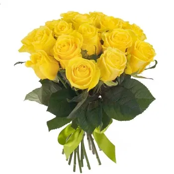 Włochy kwiaty- Bukiet żółtych Róż