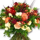 United Arab Emirates flowers  -  Warm Peach and Pink Floral Bouquet Flower Bouquet/Arrangement