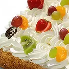 Amsterdam Blumen Florist- Schlagsahne-Torte „Vollfrucht“ Bouquet/Blumenschmuck