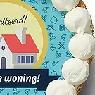 Schoondijke flowers  -  Whipped cream cake 'New Home' Flower Bouquet/Arrangement