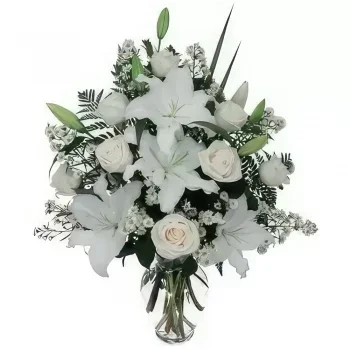 Krakkó-virágok- Fehér szépség Virágkötészeti csokor