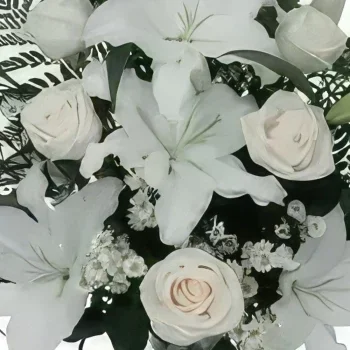 Berlin-virágok- Fehér szépség Virágkötészeti csokor