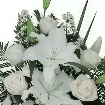 Malmo kwiaty- Piękna biała Bukiet ikiebana