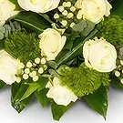 Holandia kwiaty- Biały Biedermeier z zielonym Bukiet ikiebana