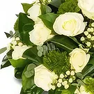 Holandia kwiaty- Biały Biedermeier z zielonym Bukiet ikiebana