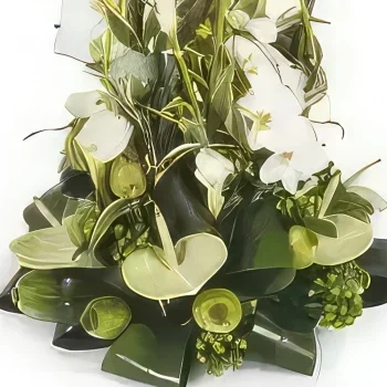 flores de Marselha- Composição branca para um funeral L'Instant Bouquet/arranjo de flor