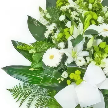 Pæn blomster- Hvid blomsterkrans Blomst buket/Arrangement