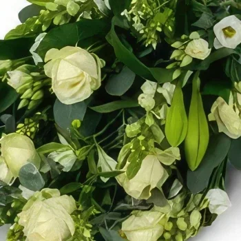 بائع زهور المير- باقة جنازة بيضاء باقة الزهور