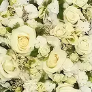 Bukit Tuku flowers  -  White Funeral Heart Flower Bouquet/Arrangement